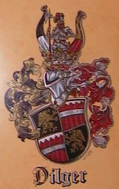 Wappen der Familie Karl Dilger (geb. 1926, gest. 1998 Donaueschingen)