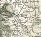 Sulgen und Sulgau von der Oberreute im Norden bis zur Hutneck im Sden, vom Eckenhof im Westen zur Heuwies im Osten. Ausschnitt aus einer Karte von 1908 (Mastab 1:50000)